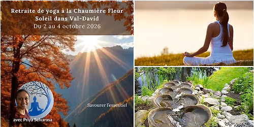 Retraite de yoga - Chaumi\u00e8re Fleur Soleil dans Val-David du 2 au 4 octobre 2026