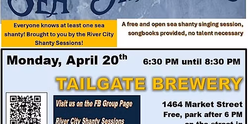 A evening of singing sea shanties and songs of the river, with a pinch salt