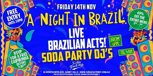 FREE DRINK - A Night In Brazil