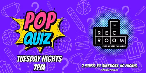 London Ontario - POP QUIZ Tuesday Trivia League @ The Rec Room Masonville
