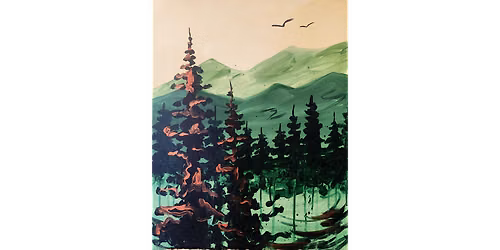 Watercolor Pines - Paint and Sip in Tyler | Classpop!\u2122