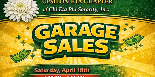 Upsilon Eta Chapter Garage Sales