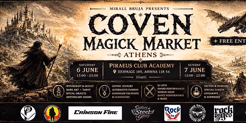 \u2728 Coven Magick Market \u2728Piraeus Club Academy \u2022 Athens June 6\u20137 2026