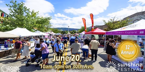 The Sunshine Festival presented by The Downtown Vernon Association. Free Parking June 20th..
