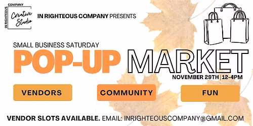 Small Business Saturday: Pop-Up Market