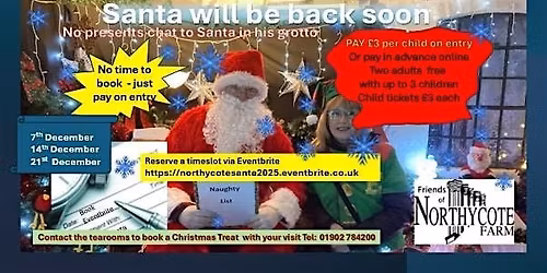 Meet Santa in his grotto Christmas 2025