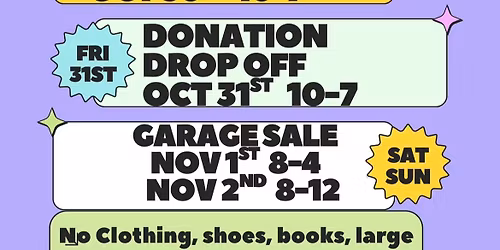 Lions garage sale donation drop off