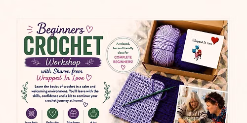 \ud83e\uddf6 Beginners Crochet Workshop - With Sharon from Wrapped In Love \ud83d\udc9b