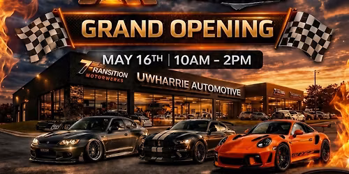 Transition Motorwerks Grand Opening Date Change Due to Rain May 16th! 