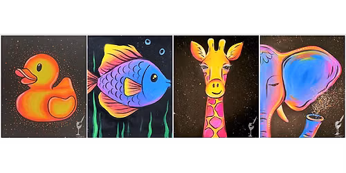 Neon Animals - Paint and Sip in Denver | Classpop!\u2122