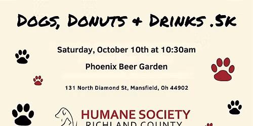 Dogs, Donuts & Drinks .5K October 10, 2026
