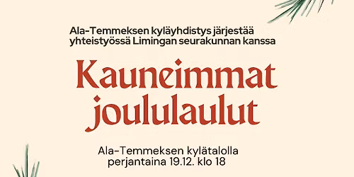 Kauneimmat joululaulut Ala-Temmeksell\u00e4