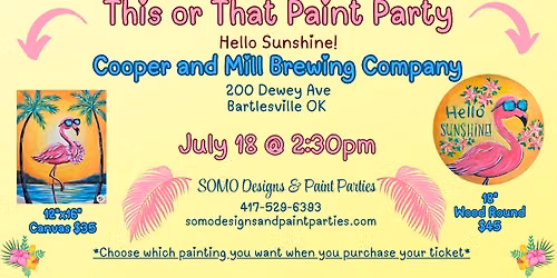 This or That Hello Sunshine Paint Party