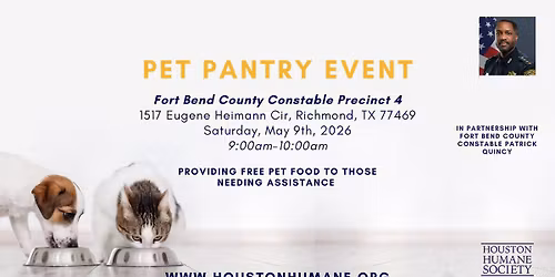 Pet Pantry Event - Fort Bend County Constable Precinct 4