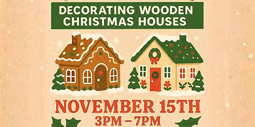Decorating Wooden Christmas Houses - MAKE SOMETHING LA NOVEMBER