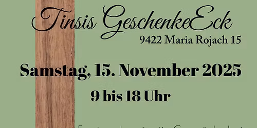 ER\u00d6FFNUNG Tinsis GeschenkeEck 