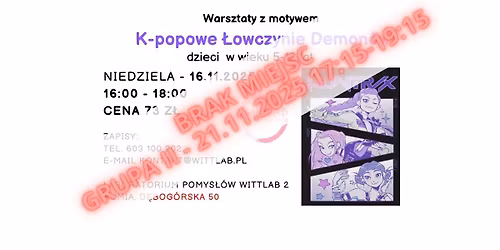 Warsztaty z motywem K-popowe \u0142owczynie demon\u00f3w