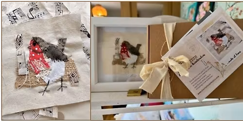 Christmas Slow Stitch Cards