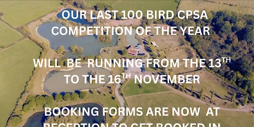 November 100 bird CPSA Registered Sporting Competition