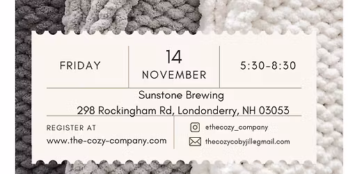 DIY Chunky Knit Blanket Workshop @ Sunstone Brewing