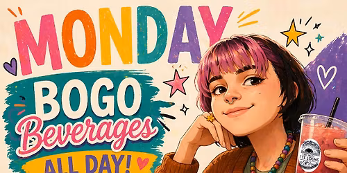 BOGO Beverages ALL DAY & Scattergories Fun with Fern 6pm