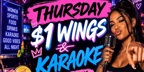 $1 Wings & Karaoke Thursdays at Skybox Sports Bar