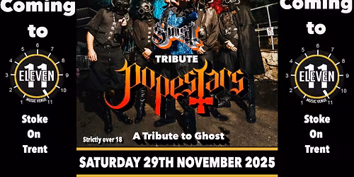 GHOST tribute POPESTARS live at Eleven Stoke