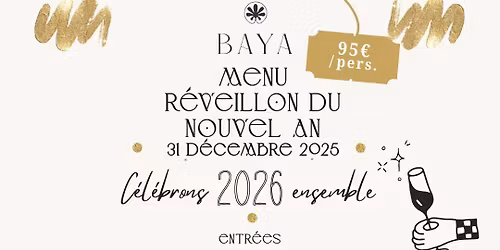 R\u00e9veillon de la Saint-Sylvestre \u2013 31 d\u00e9cembre au BAYA H\u00f4tel CAPBRETON