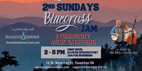 QCMS Presents: Bluegrass Jam Monthly on 2nd Sundays