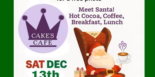 Santa's corner at cake's cafe