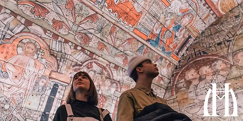 Dypdykk: F\u00f8rjulsstemning under takmaleriet fra \u00c5l stavkirke