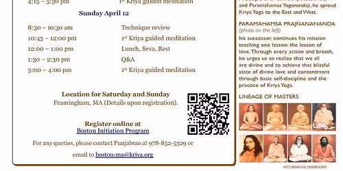 Kriya Yoga Initiation