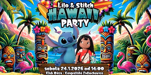 Havajsk\u00e1 party pro d\u011bti ve stylu Lilo & Stitch - koupali\u0161t\u011b m\u011bsta \u017didlochovice