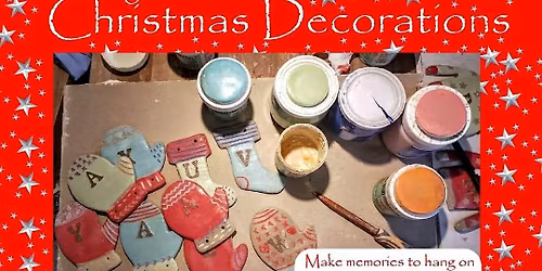 Parent & Child - Paint Your Own Pottery Christmas Ornaments Workshop