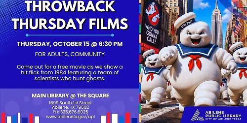 Throwback Thursday Films: (Main Library)