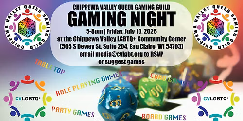 Chippewa Valley Queer Gaming Guild Gaming Night
