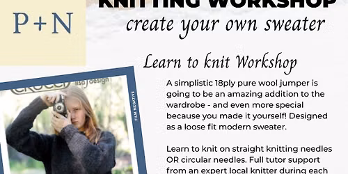 Learn to Knit your own Sweater - 1st Class