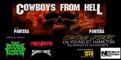 Cowboys from Hell, The Devil\u2019s Rejects, Profligator & Sunset Hate