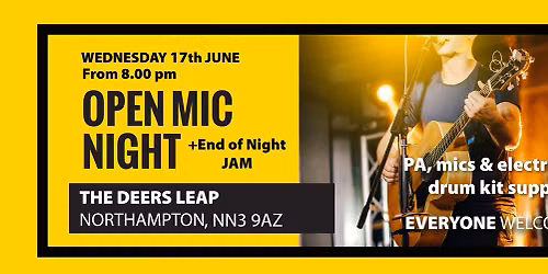 Open Mic Night - Deers Leap - Hosted by The PommyGranites