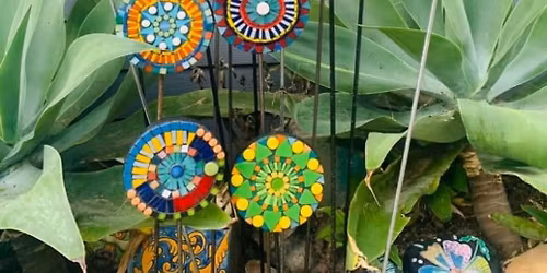 Mosaic Flower Garden Stake  