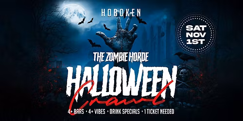 Zombie Horde Halloween Pub Crawl Hoboken 2025