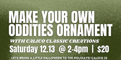 Make Your Own Oddities Ornament 
