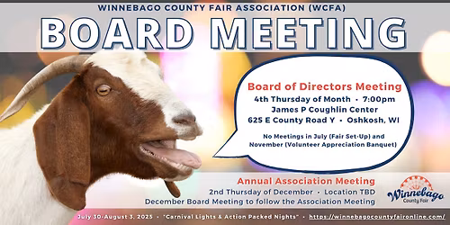 WCFA Board of Directors' Meeting