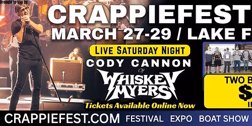 CODY CANNON of WHISKEY MYERS - LIVE AT CRAPPIEFEST - LAKE FORK TX