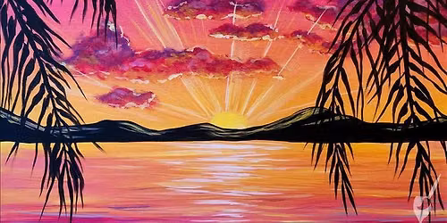 Palm Frond Seascape (Add Candle)
