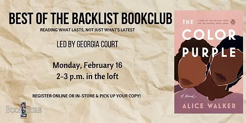 Best of the Backlist Book Club: "The Color Purple" by Alice Walker