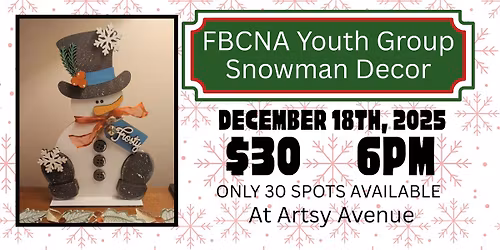 FBCNA Youth Group Artsy Avenue Fundraiser