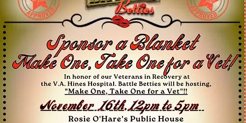 Make One, Take One Blanket Making Event for Veterans