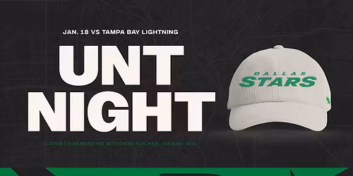 Dallas Stars vs Tampa Bay Lightning UNT Night