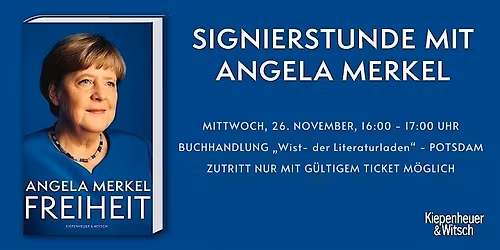 Signierstunde mit Angela Merkel in Potsdam